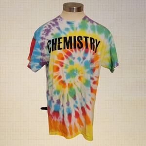 Gildan Ultra Cotton Tie Dye Chemistry Graphic Unisex T-Shirt Medium